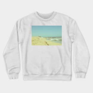 Lighthouse on a beach in Dakhla Crewneck Sweatshirt